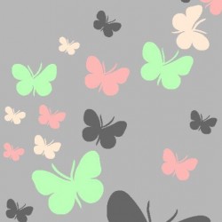 Килим Jazzy 08021 сив пеперуди