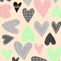 Килим Jazzy 08479 крем-крем сърца